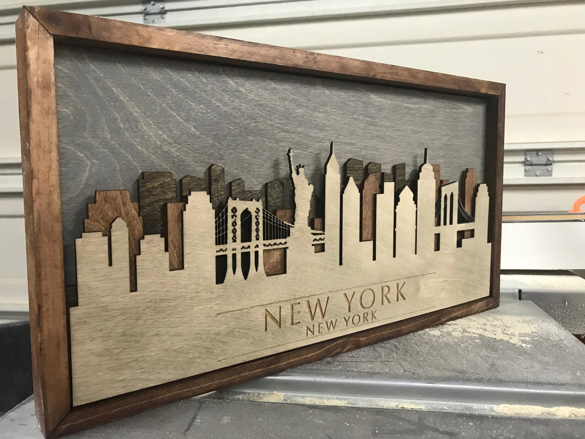 New York City Skyline Rustic Wood Layered 3d Skyline Things Never