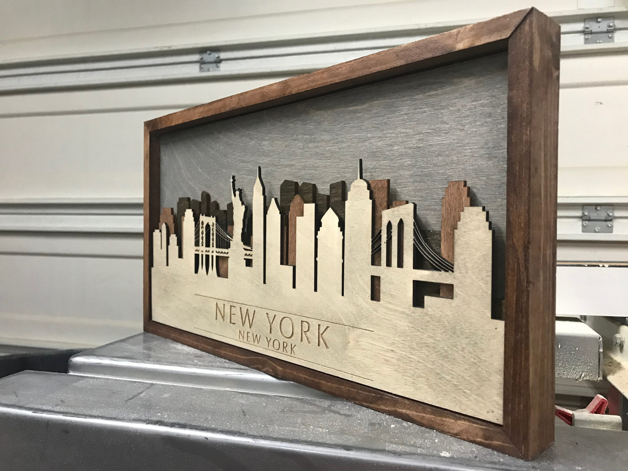 New York City Skyline Rustic Wood Layered 3d Skyline Things Never